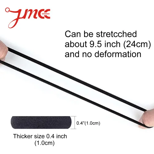 Miniatura 2 de J-MEE Bandas para el cabello para cabello grueso, 100 unidades de algodón sin costuras, simplemente soportes para cola de caballo, accesorios
