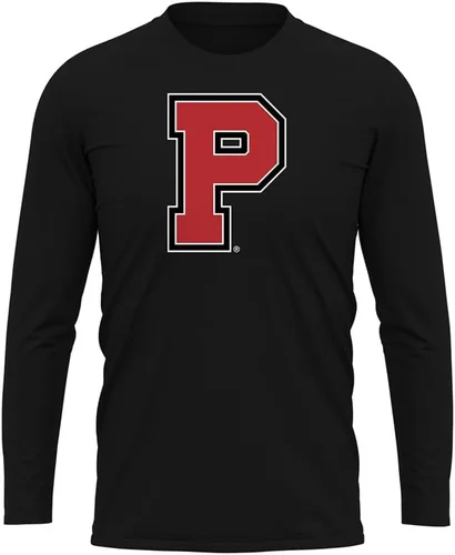 Miniatura 81 de Camisa deportiva de manga larga oficial de la NCAA Collegiate para hombre, colección negra con logotipo primario