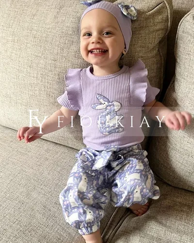 Miniatura 76 de fioukiay Conjunto de ropa de verano para bebés y niñas recién nacidas prematuros, mameluco, pantalones, diadema, conjunto de ropa para el verano