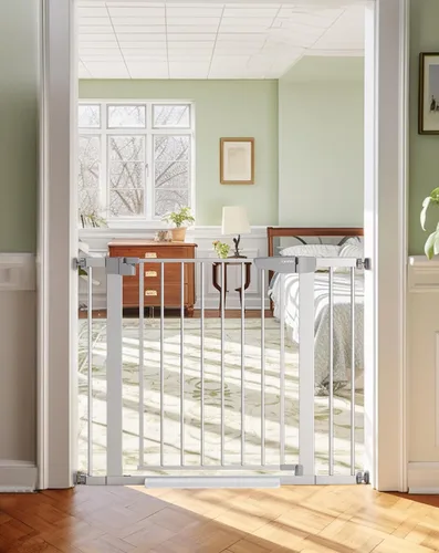 Miniatura 41 de Cumbor Puerta para bebés de 29.7 a 40.6 pulgadas para escaleras, puerta de perro ganadora de los premios Mom's Choice Awards para puertas, puertas