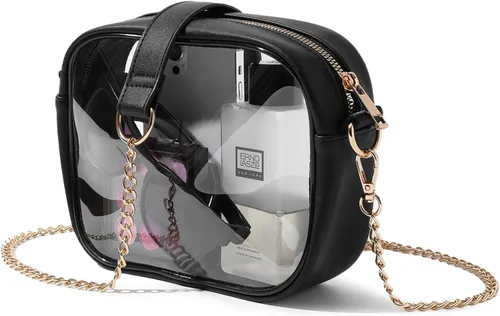 Miniatura 8 de TOBVZOO - Bolsa bandolera transparente aprobada para estadios, conciertos y eventos deportivos, unisex