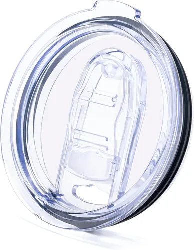 Miniatura 10 de Juego de 2 tapas de 591 ml para vaso de 20 onzas, tapas de repuesto a prueba de derrames y resistentes a salpicaduras con deslizador para tazas