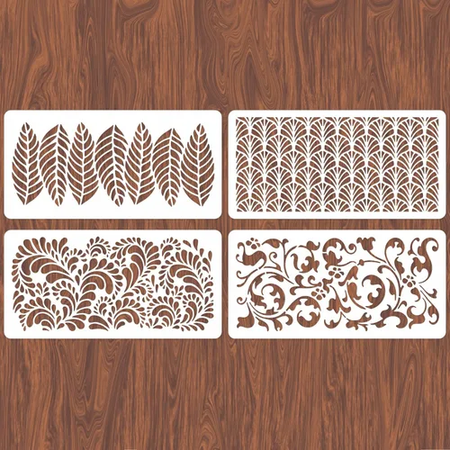 Miniatura 12 de INFUNLY Plantillas de Pared de Mandala para Pintar Plantillas de Azulejos Reutilizables para Paredes Plantillas de Piso de Concreto 12"X12