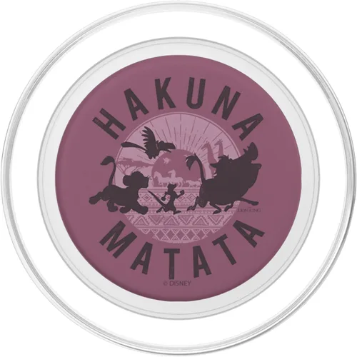 Miniatura 2 de Disney PopSockets MagSafe PopGrip de The Lion King Simba Timon Pumbaa Hakuna Matata Purple para iPhone