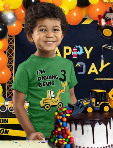 Miniatura 3 de Tstars Camisa de tercer cumpleaños para niños pequeños de 3 años de edad fiesta de construcción