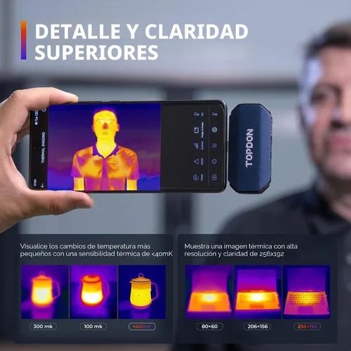 Miniatura 3 de TOPDON TC001 Cámara térmica para Android, Super IR 512x384 de alta resolución, cámara de imágenes térmicas, cámara termográfica - precisión
