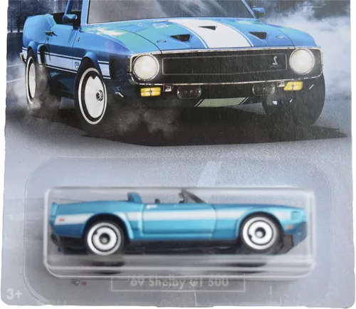Miniatura 2 de Hot Wheels American Steel Series '69 Shelby GT 500 4/10, azul