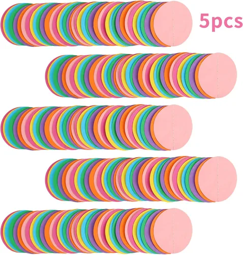 Miniatura 3 de RUBFAC 5 guirnaldas de papel coloridas para decoración de fiesta, puntos circulares colgantes de arco iris para cumpleaños, bodas, baby shower