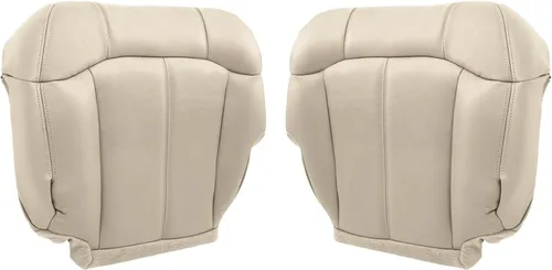 NLQR Fundas de repuesto para asiento inferior del conductor y del pasajero, color marrón claro, compatible con Chevy Tahoe Suburban 1999 2000 2001