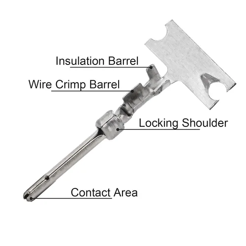 Miniatura 3 de JRready DB Conector Pines Estampados Contacto Formado 24-20AWG Macho Hembra Pasadores de crimpado para D-Sub DB9, DB15, DB25, DB37, DB50 Conectores