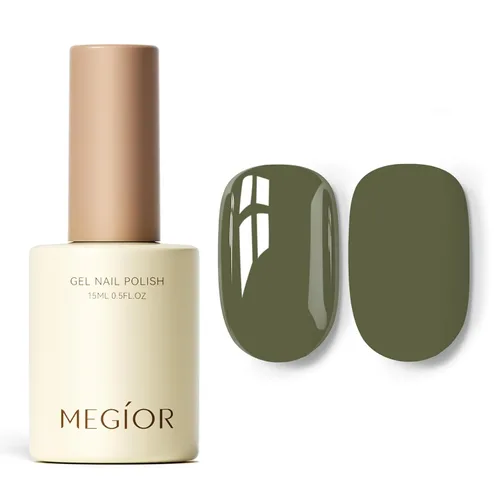 Miniatura 13 de MEGIOR Esmalte de uñas de gel blanco de 0.5 fl oz, color blanco antiguo, secado con luz UV, esmalte de gel francés, arte de uñas, salón de manicura