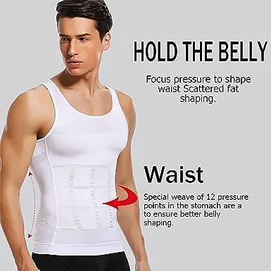 Miniatura 3 de Shaperluv Male Shaper Tank, Camiseta de compresión de ginecomastia en el pecho, camiseta de compresión gorda para hombre