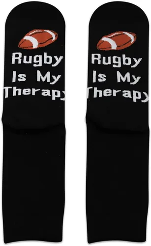 Miniatura 3 de PXTIDY 2 pares de calcetines para amantes del rugby - Calcetines novedosos para fanáticos del rugby