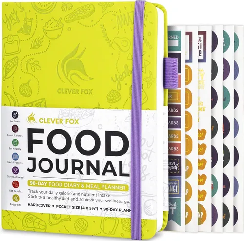 Miniatura 27 de Clever Fox Diario de Alimentos de Bolsillo - Diario Diario de Alimentos, Planificador de Comidas para Rastrear Calorías y Nutrientes, Cuaderno