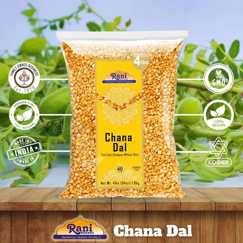 Miniatura 5 de Rani Chana Dal (garbanzos desi divididos sin piel) 64 oz (4 libras) 4.0 lbs a granel ~ Todo natural Apto para gluten Sin OMG Kosher Vegano