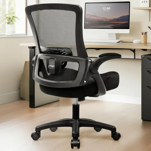 Miniatura 13 de NEO CHAIR Silla de escritorio para oficina y computadora de respaldo alto de malla, asiento para juegos ergonómico ajustable, cómodo, con Beige