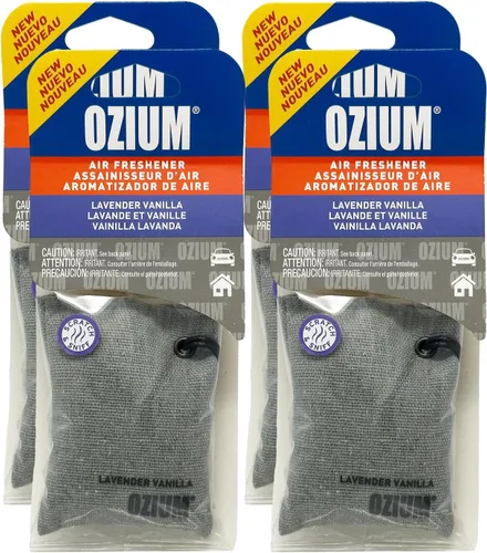 Miniatura 8 de Ozium Ambientadores perfumados para coche y eliminador de olores para automóvil, armarios del hogar, zapatos y maletas (brisa del caribe, 1 unidad)