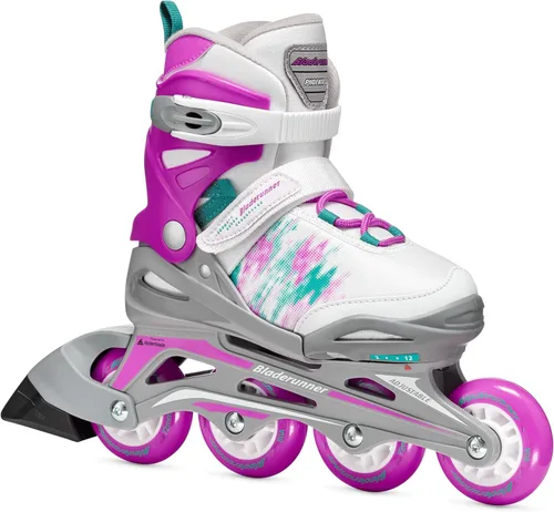 Bladerunner by Rollerblade Phoenix - Patín en línea ajustable para niños VIOLETA BLANCO/ROSA