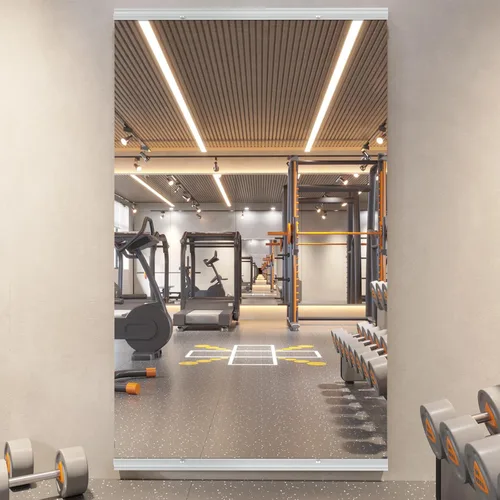 Miniatura 15 de pertetey Espejos de gimnasio en casa, 12 x 12 pulgadas, paquete de 4 azulejos de espejo de longitud completa, sin marco, para montar en la pared