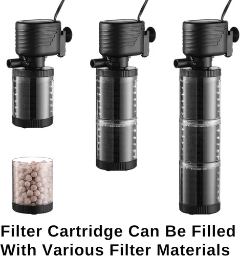 Miniatura 4 de SainSmart XpertMatic - Filtro de acuario para tanque de 70 a 120 galones, filtro interno para tanque de peces con bomba de agua, filtro de esponja