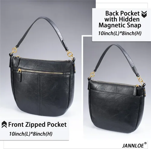 Miniatura 4 de Hobo Purses Totes Bolso de hombro de cuero vegano para mujer con correa cruzada desmontable