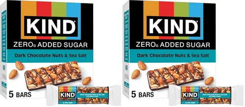 Miniatura 9 de KIND ZERO Barras sin azúcar añadida, caramelo, almendras y sal marina, aperitivos aptos para keto, libres de gluten, con 5g de proteína, 5