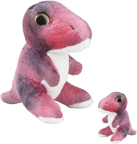 The Dreidel Company Peluche T-Rexs Mighty Mights, relleno de felpa de 3.5 pulgadas, juguetes de animales súper suaves y tiernos, decoraciones de