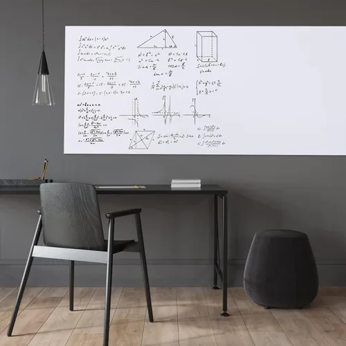 Miniatura 6 de HAMIGAR Adhesivo de Pizarra Blanca para Pared 18" x 197" Papel Tapiz de Pizarra de Borrado en Seco Despegar y Pegar, Pizarra Blanca para Pegar