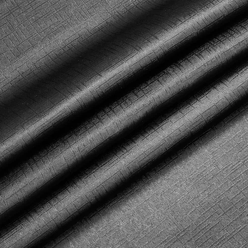 Miniatura 7 de Bujasso Cortinas de jacquard negras con bolsillo para barra, pestaña trasera y lazos de lujo, cortinas aisladas térmicamente para oscurecer