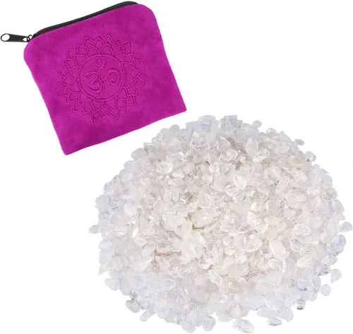 Miniatura 8 de Rockcloud Piedras trituradas pequeñas de 0.5 libras con bolsa de chakras, cristal de reiki curativo, decoración del hogar, aventurina verde Verde