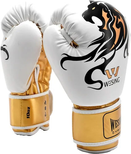 Miniatura 6 de Wesing - Guantes de boxeo de grado profesional para mujeres y hombres, guantes de entrenamiento de gel para kickboxing, guantes de entrenamiento