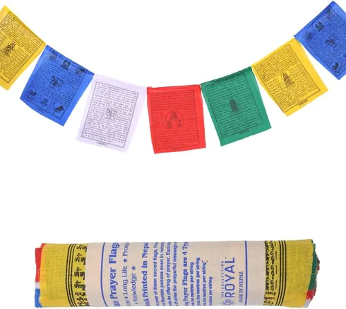 Miniatura 7 de Banderas tibetanas de oración al aire libre, zen, colorido cartel budista, chakras, geometría sagrada, caballo de viento hecho en Nepal, mantras