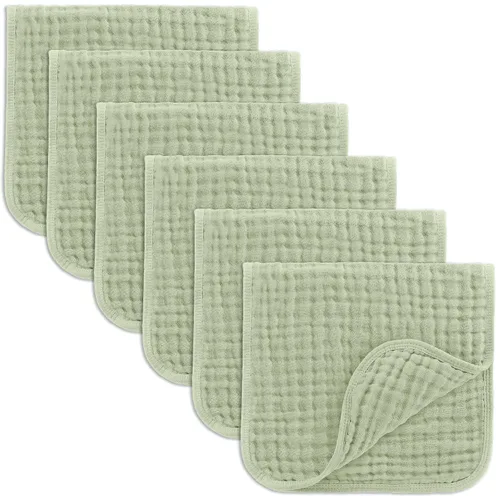 Miniatura 37 de Comfy Cubs - Paquete de 6 paños de muselina para eructos, 20 x 10 pulgadas, grandes, de 6 capas, 100 % algodón ultra absorbente para babeo