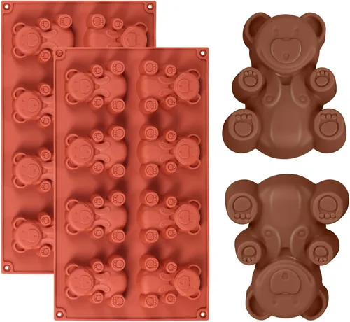 Miniatura 2 de FantasyDay Molde de silicona prémium para hornear galletas de oso amoroso para tu pastel de cumpleaños, jabón, pan, chocolate, magdalenas, brownie