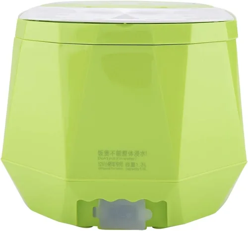 Miniatura 4 de Arrocera de viaje, olla arrocera portátil para viajes, 12 V, 100 W, 1.3 L, portátil, portátil, olla eléctrica antiadherente, vaporizador eléctrico