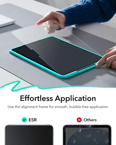 Miniatura 4 de ESR Paquete de 2 protectores de pantalla con sensación de papel para iPad Air de 11 pulgadas M3/M2 (7ª/6ª generación, 2025/2024), escribe y dibuja