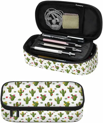 Miniatura 11 de Estuche organizador de lápices de alpaca, diseño de llama, hojas de animales, caja de papelería, caja de maquillaje, suministros escolares