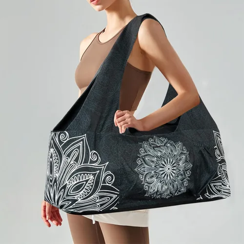 Miniatura 4 de Bolsa para esterilla de yoga – Bolsa de yoga grande con correa para esterilla de yoga, cremallera y bolsillos, bolsas de yoga y transportadores que