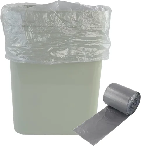 Miniatura 5 de Morcte Bolsas de basura de 18 galones, bolsa de basura gris, 100