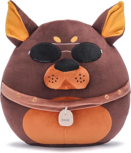 Miniatura 12 de Almohada original de 13 pulgadas para perro de policía, juguete de peluche de animal de peluche, tamaño grande, suave, lindo, adorable peluche
