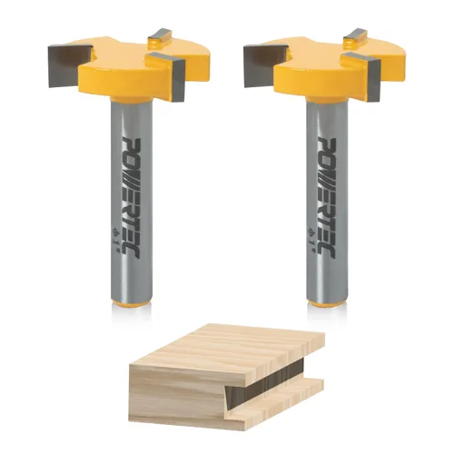 Miniatura 16 de POWERTEC Insertos de almacenamiento de brocas de enrutador para 110 brocas, 50 brocas de 1/2 pulgada y 60 brocas de enrutador de vástago de 1/4