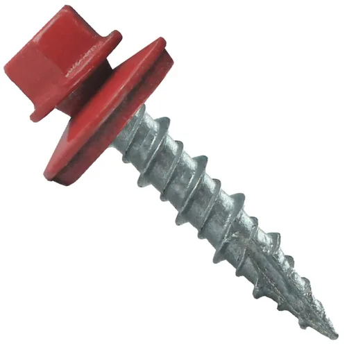 Miniatura 52 de Tornillos para techo de metal: (250) 10 x 1 sin pintura galvanizados con cabeza hexagonal para techo de chapa. Tornillos autoiniciados de metal