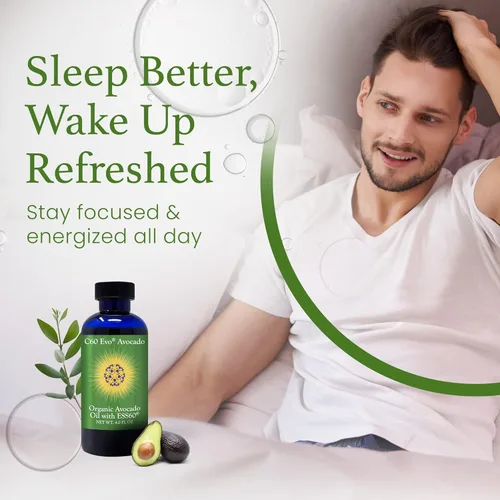 Miniatura 6 de Aceite de aguacate orgánico, ESS60 100% puro (0.6 mg/ml) apoya la salud de las articulaciones, la flexibilidad, la energía, la inmunidad, el sueño