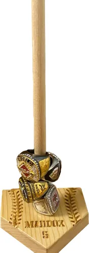 Soporte de exhibición de anillo apilado personalizado de béisbol y sóftbol, estuche de exhibición de anillo de campeonato con nombre personalizado,