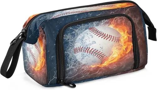 Miniatura 26 de SUABO Estuche para lápices de gran capacidad, bolsa de agua de fuego de fútbol americano, estuche para lápices, bolsa de papelería, bolsa