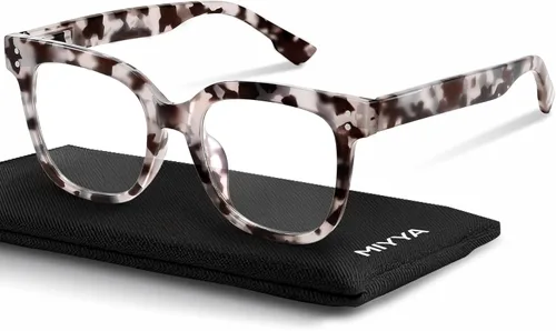 Miniatura 20 de miyya Gafas de luz azul para mujeres y hombres – Monturas gruesas de gran tamaño bloqueador de luz UV y azul, accesorios elegantes para gafas