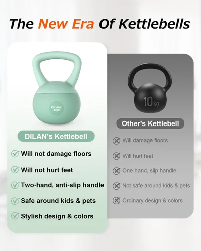 Miniatura 3 de Soft Kettlebell, Safe Strength Training Kettle bell, Cushioned Impact-Resistant Base and Anti-Slip Grip Weight, Kettlebells Set for Home Workouts