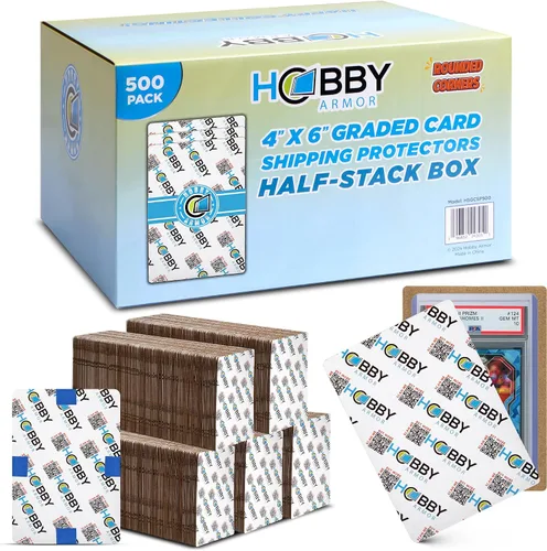 Miniatura 8 de Hobby Armor - Paquete de 100 protectores de envío de tarjetas coleccionables graduadas, 4 x 6 pulgadas con esquinas redondeadas, protector