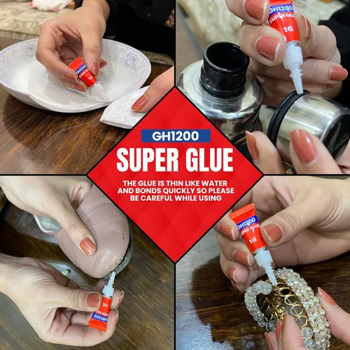 Miniatura 11 de 1 gramo (paquete de 24) Súper pegamento de un solo uso multiusos - Superpegamento - Pegamento CA adhesivo espeso y fuerte para manualidades DIY