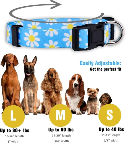 Miniatura 3 de Native Pup Collar de flores para perro, ajustable, pequeño, mediano y grande, linda chica para verano, primavera, bonito accesorio esencial